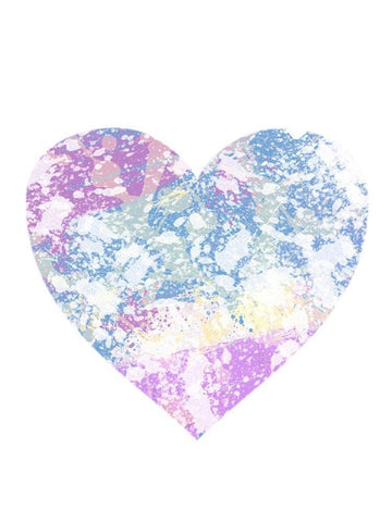 Splattered Heart White Modern Wood Framed Art Print with Double Matting by Prime, Marcus