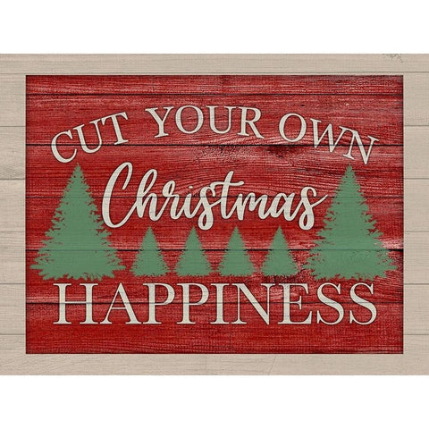Christmas Happiness Gold Ornate Wood Framed Art Print with Double Matting by Prime, Marcus