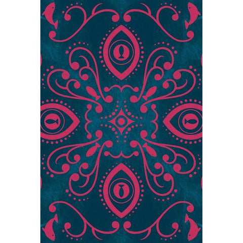 Coastal Pattern 2 Gold Ornate Wood Framed Art Print with Double Matting by Prime, Marcus