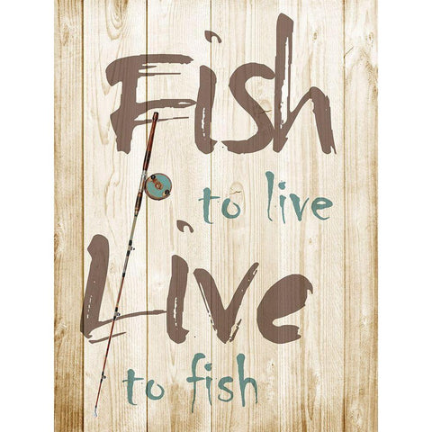 Fish To Live Black Modern Wood Framed Art Print with Double Matting by Prime, Marcus