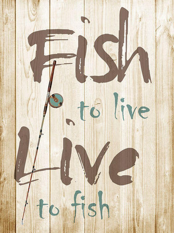Fish To Live Black Ornate Wood Framed Art Print with Double Matting by Prime, Marcus