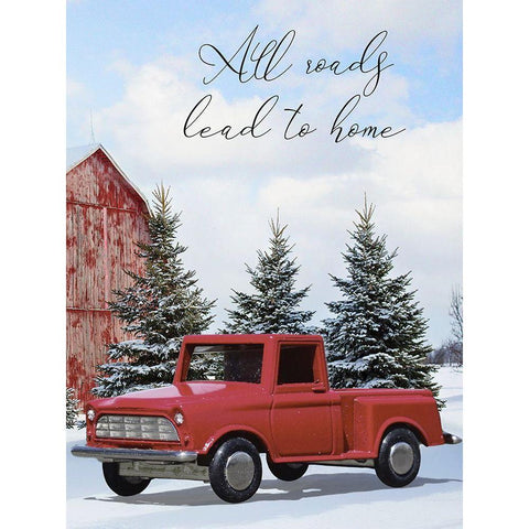 All Roads Lead To Home Black Modern Wood Framed Art Print by Prime, Marcus
