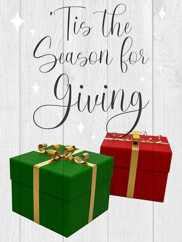 Season For Giving Black Ornate Wood Framed Art Print with Double Matting by Prime, Marcus