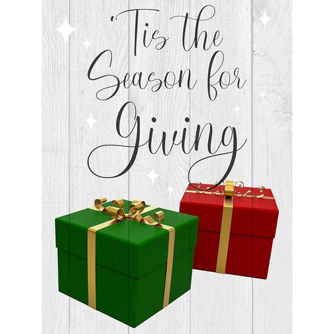 Season For Giving Gold Ornate Wood Framed Art Print with Double Matting by Prime, Marcus