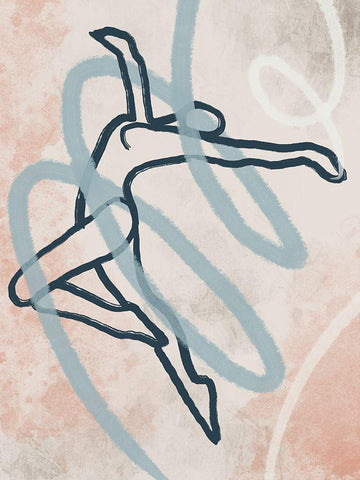 Dancing Spirit White Modern Wood Framed Art Print with Double Matting by Prime, Marcus