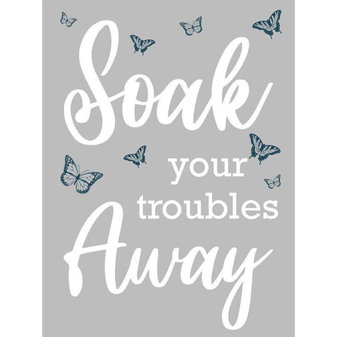 Soak Away Gold Ornate Wood Framed Art Print with Double Matting by Prime, Marcus