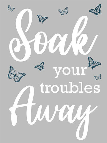 Soak Away White Modern Wood Framed Art Print with Double Matting by Prime, Marcus