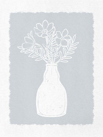 Welcoming Pretty Bouquet 2 White Modern Wood Framed Art Print with Double Matting by Prime, Marcus