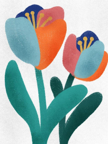 Spring Loaded 1 White Modern Wood Framed Art Print with Double Matting by Prime, Marcus