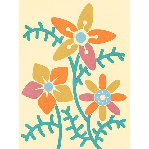 Split Blooms 2 Black Modern Wood Framed Art Print by Prime, Marcus
