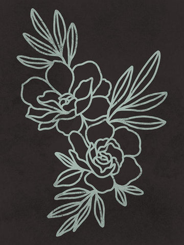 Floral Engagements 1 Black Ornate Wood Framed Art Print with Double Matting by Prime, Marcus