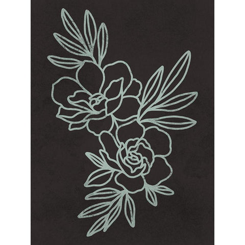 Floral Engagements 1 Black Modern Wood Framed Art Print with Double Matting by Prime, Marcus