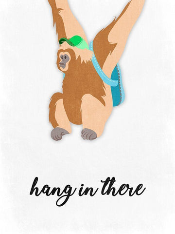 Hang In There White Modern Wood Framed Art Print with Double Matting by Prime, Marcus
