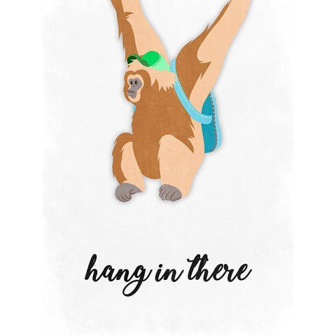 Hang In There White Modern Wood Framed Art Print by Prime, Marcus