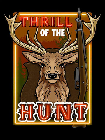 Thrilling Hunt 2 Black Ornate Wood Framed Art Print with Double Matting by Prime, Marcus