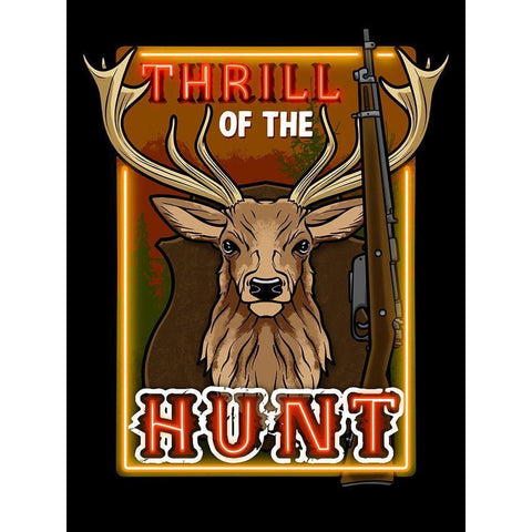 Thrilling Hunt 2 Black Modern Wood Framed Art Print by Prime, Marcus