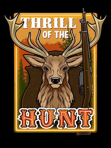 Thrilling Hunt 1 White Modern Wood Framed Art Print with Double Matting by Prime, Marcus