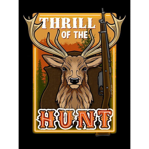 Thrilling Hunt 1 Black Modern Wood Framed Art Print by Prime, Marcus