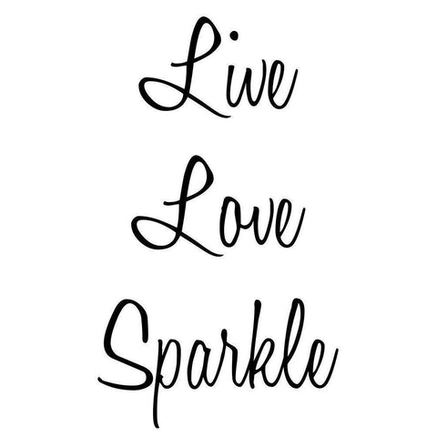 Love Sparkle White Modern Wood Framed Art Print by Prime, Marcus