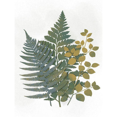 Silhouetted Vegetation 2 Gold Ornate Wood Framed Art Print with Double Matting by Prime, Marcus