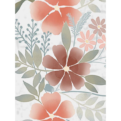 Fall Blossoms 1 Black Modern Wood Framed Art Print with Double Matting by Prime, Marcus