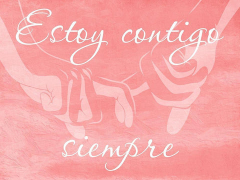 Siempre Contigo White Modern Wood Framed Art Print with Double Matting by Prime, Marcus