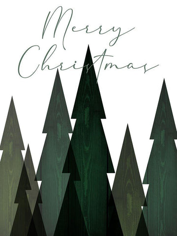 Merry Trees White Modern Wood Framed Art Print with Double Matting by Prime, Marcus