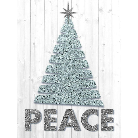 Christmas Peace White Modern Wood Framed Art Print by Prime, Marcus