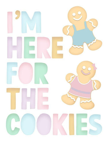 Here For The Cookies White Modern Wood Framed Art Print with Double Matting by Prime, Marcus