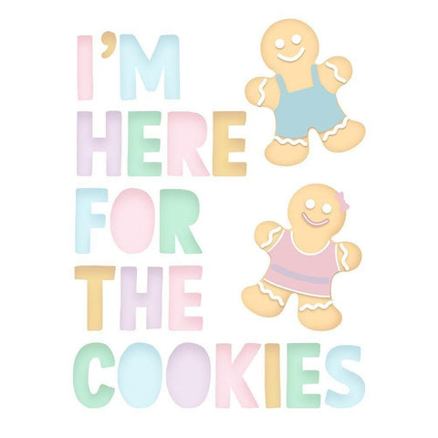 Here For The Cookies Gold Ornate Wood Framed Art Print with Double Matting by Prime, Marcus