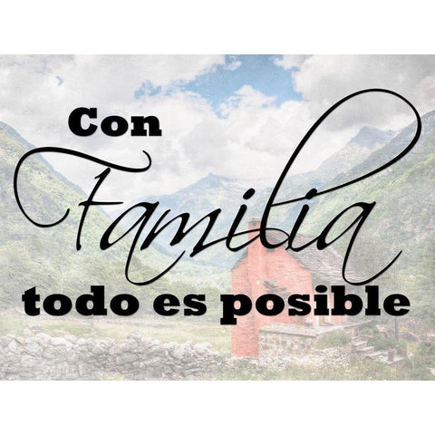 Familia Posible Black Modern Wood Framed Art Print with Double Matting by Prime, Marcus