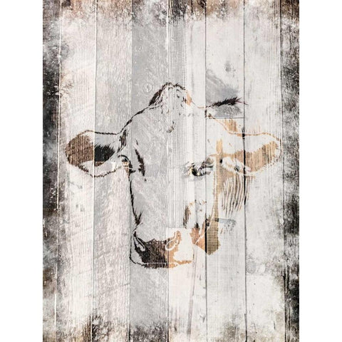 Splattered Cow White Modern Wood Framed Art Print by Prime, Marcus