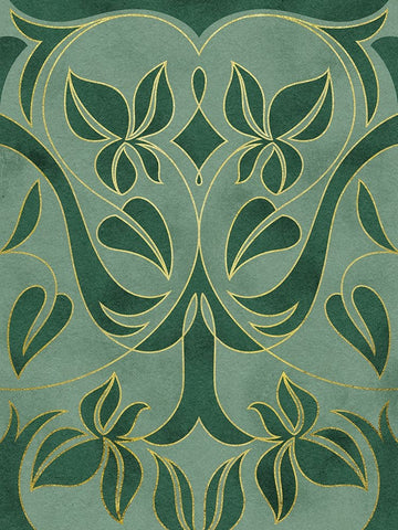 Intertwined Vines 2 Black Ornate Wood Framed Art Print with Double Matting by Prime, Marcus