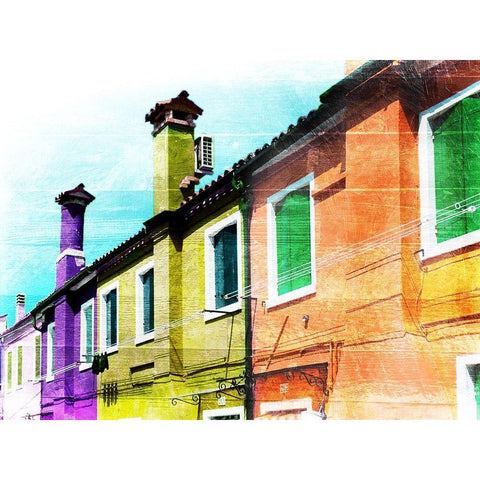 Vibrant Venice Gold Ornate Wood Framed Art Print with Double Matting by Prime, Marcus
