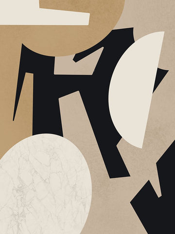 Articulated Impression Black Modern Wood Framed Art Print by Prime, Marcus