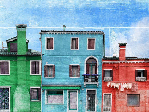 Vibrant Homes 1 Black Ornate Wood Framed Art Print with Double Matting by Prime, Marcus