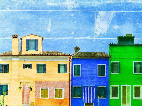 Vibrant Homes 2 White Modern Wood Framed Art Print with Double Matting by Prime, Marcus