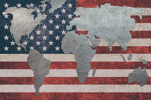 Free World 1 Black Modern Wood Framed Art Print by Prime, Marcus