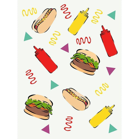 BBQ Fun Black Modern Wood Framed Art Print by Prime, Marcus