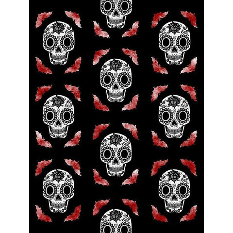 Calavera Walls 2 White Modern Wood Framed Art Print by Prime, Marcus