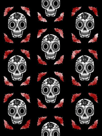 Calavera Walls 2 White Modern Wood Framed Art Print with Double Matting by Prime, Marcus