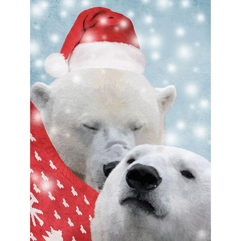 Snowy Kisses Black Modern Wood Framed Art Print with Double Matting by Prime, Marcus