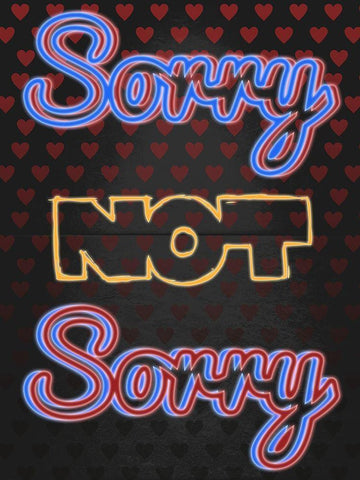 Sorry Not Sorry White Modern Wood Framed Art Print with Double Matting by Prime, Marcus