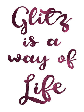 Glitz Life White Modern Wood Framed Art Print with Double Matting by Prime, Marcus