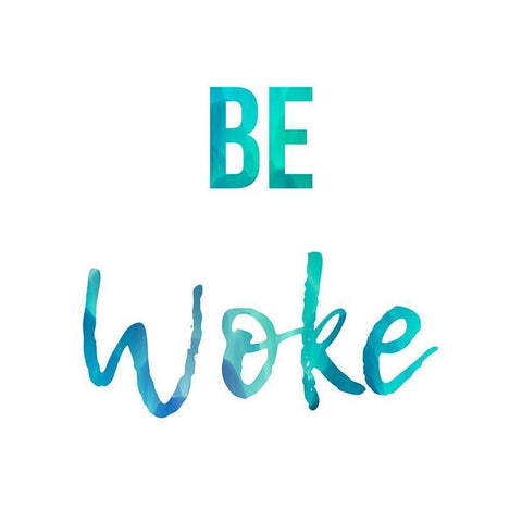 Be Woke Black Modern Wood Framed Art Print with Double Matting by Prime, Marcus