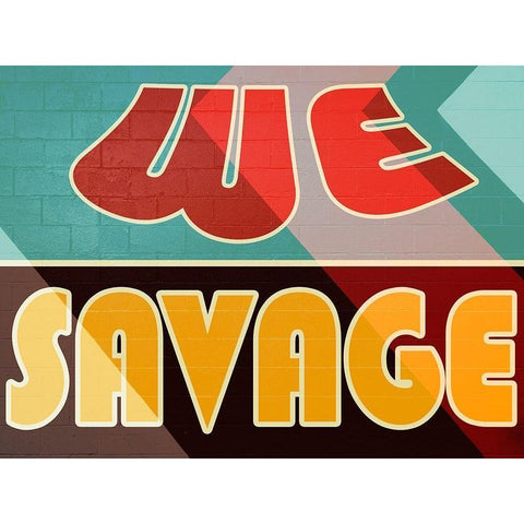 We Savage Black Modern Wood Framed Art Print by Prime, Marcus