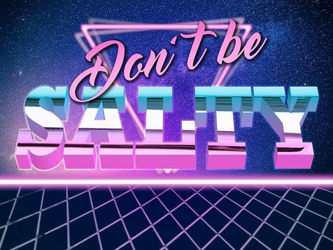 Dont Be Salty 2 Black Ornate Wood Framed Art Print with Double Matting by Prime, Marcus