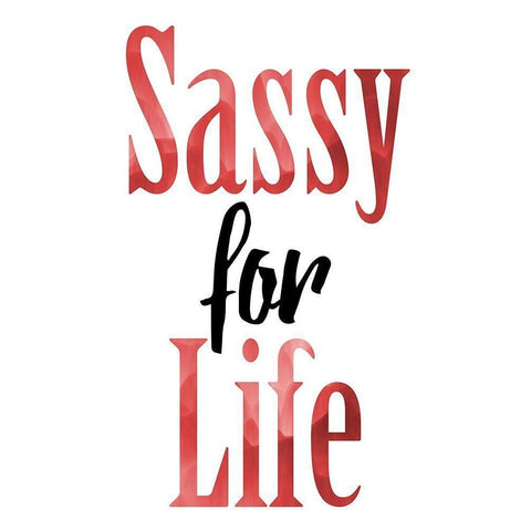 Sassy For Life Gold Ornate Wood Framed Art Print with Double Matting by Prime, Marcus