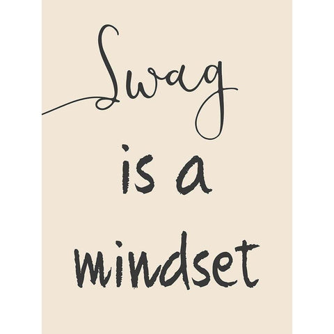 Swag Mindset Black Modern Wood Framed Art Print with Double Matting by Prime, Marcus