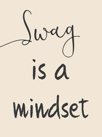 Swag Mindset Black Ornate Wood Framed Art Print with Double Matting by Prime, Marcus